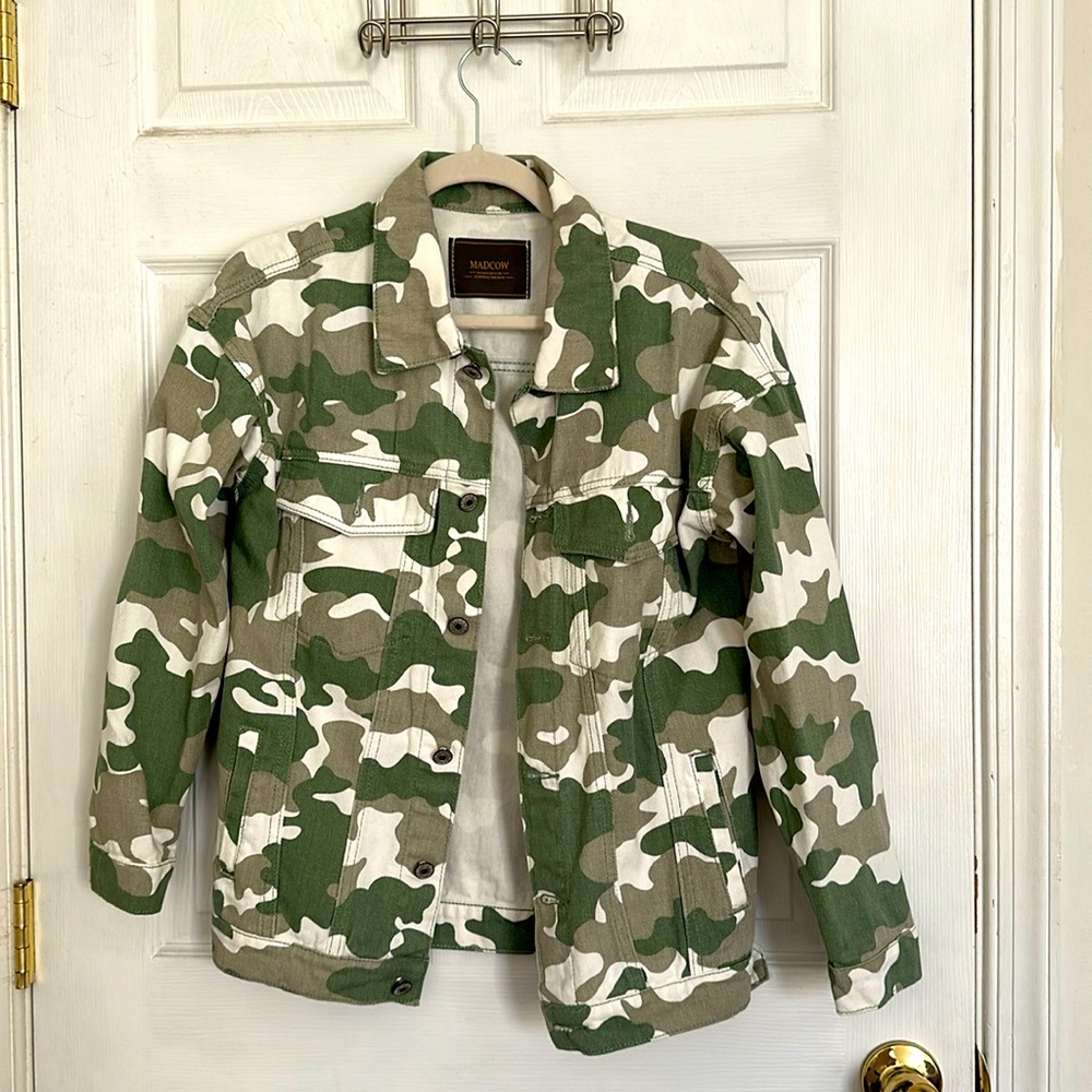 Military Camo Classic Trucker Jean Denim Jacket